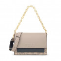 Borsa a tracolla media Audree color tortora Kaos Icon