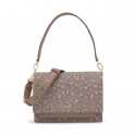 Borsa a tracolla media Audree Kaos Mini Lines color tortora