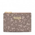 Kaos Mini Lines taupe card holder wallet