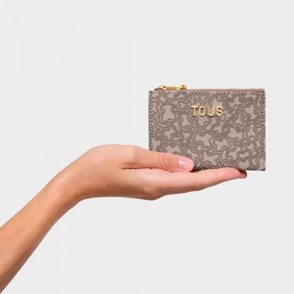 kaos-mini-lines-taupe-card-holder-wallet