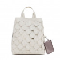 Mochila parches efecto piel mediana