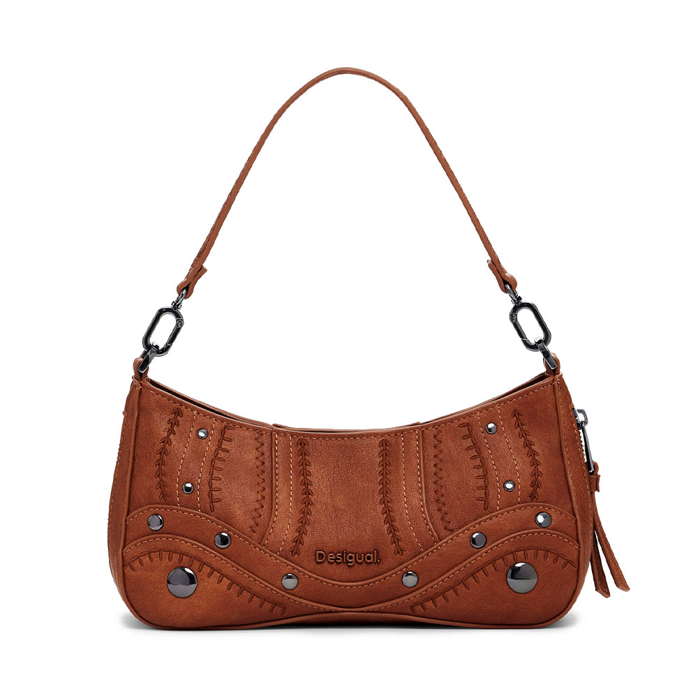 Desigual Damentaschen, Toilettenartikel Und Koffer Kleine Bestickte Tasche In Lederoptik