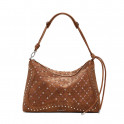 Medium die-cut leather effect bag