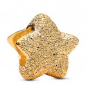 Charm Mini Estrella Textura Recubrimiento en oro de 14k 764050C00