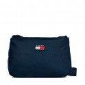 Essential bag with inscription on shoulder strap