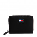 Wallet with perimeter zipper and logo