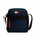 Bolsa repórter com alça de ombro e logo