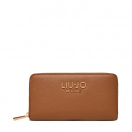 LIU JO Caliwen ECS Zip Around Wallet M – Portafoglio In Poliuretano Rosso Vino, 3 Scomparti Per Carte, Moneta E Banconote, Regalo Elegante