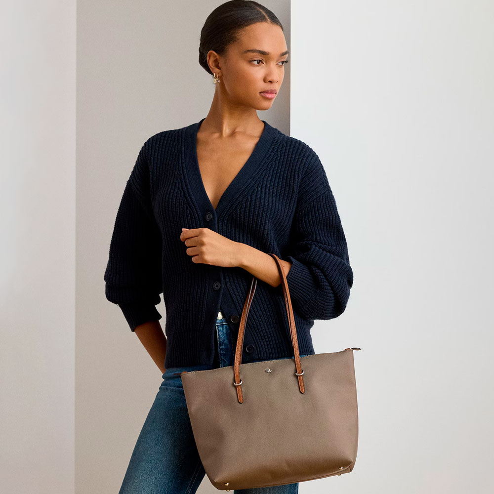 Ralph Lauren Bags Bolsas, produtos de higiene pessoal e malas femininas Bolso tote Keaton mediano de nailon
