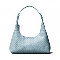 Shoulder bag with all-over monogram logo