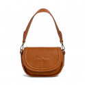 Faux leather bag with flap