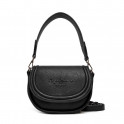 Faux leather bag with flap