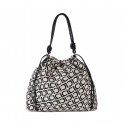 Lc Flocking Jaquard Woven Shopper Bag