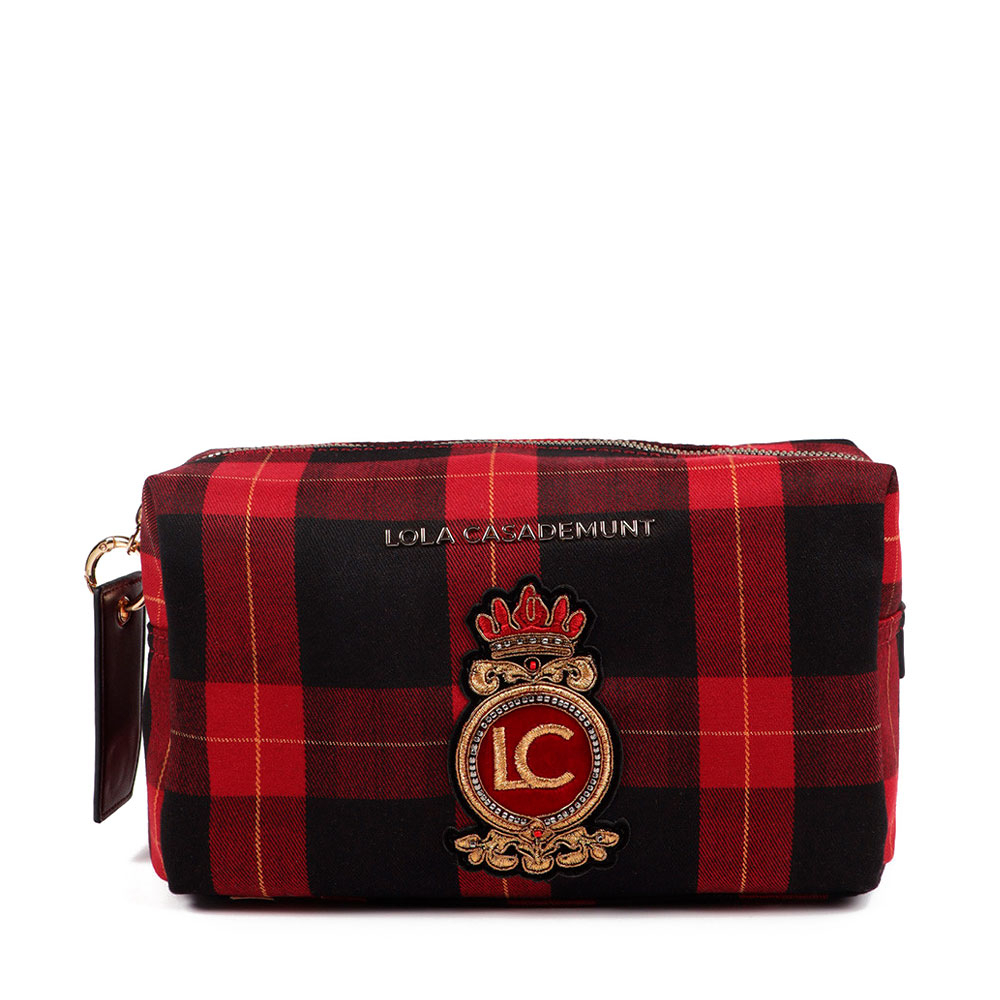 Lola Casademunt Borse da donna, articoli da toeletta e valigie Borsa da toilette con stampa a quadri