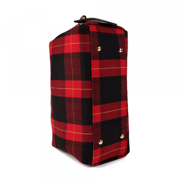 checkered-print-toiletry-bag