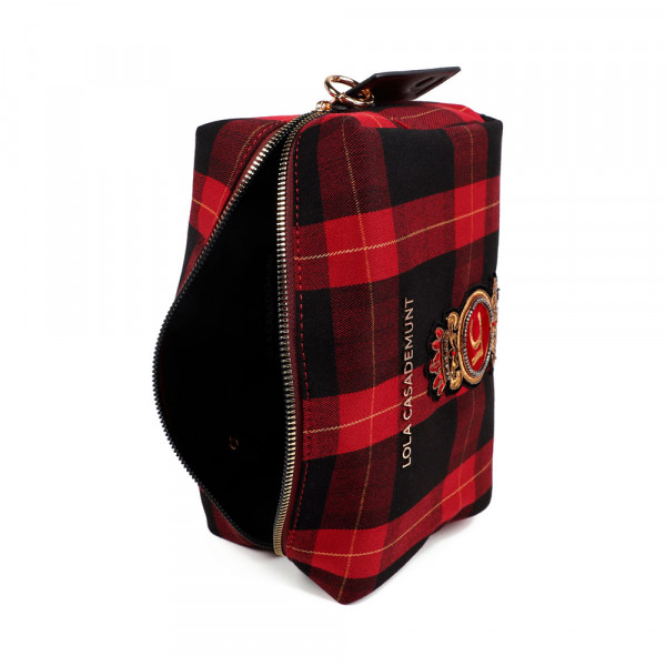 checkered-print-toiletry-bag