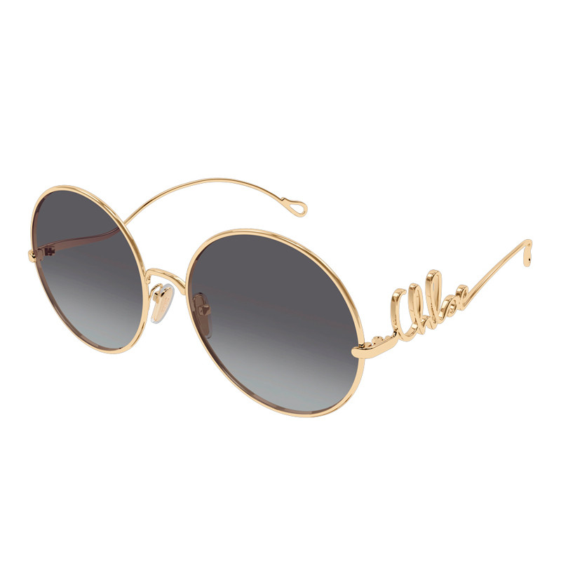 Chloe Women's Black/Gray/Gold Sunglasses For Sunglasses Ch0329s