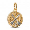 Medaillon und gekreuzte Pfeile Charm 764081C01