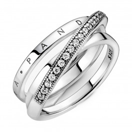 Triple Alliance Cross Ring in Pavé 199057C01 - Pandora - Trenfit