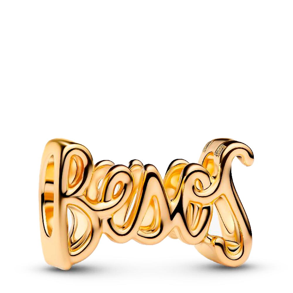 Pandora Silver Charms Handwritten Kisses Charm
