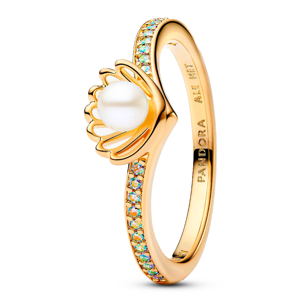 Pandora Ringe Disney Prinzessin Ariel Perlenmuschelring 163654C01