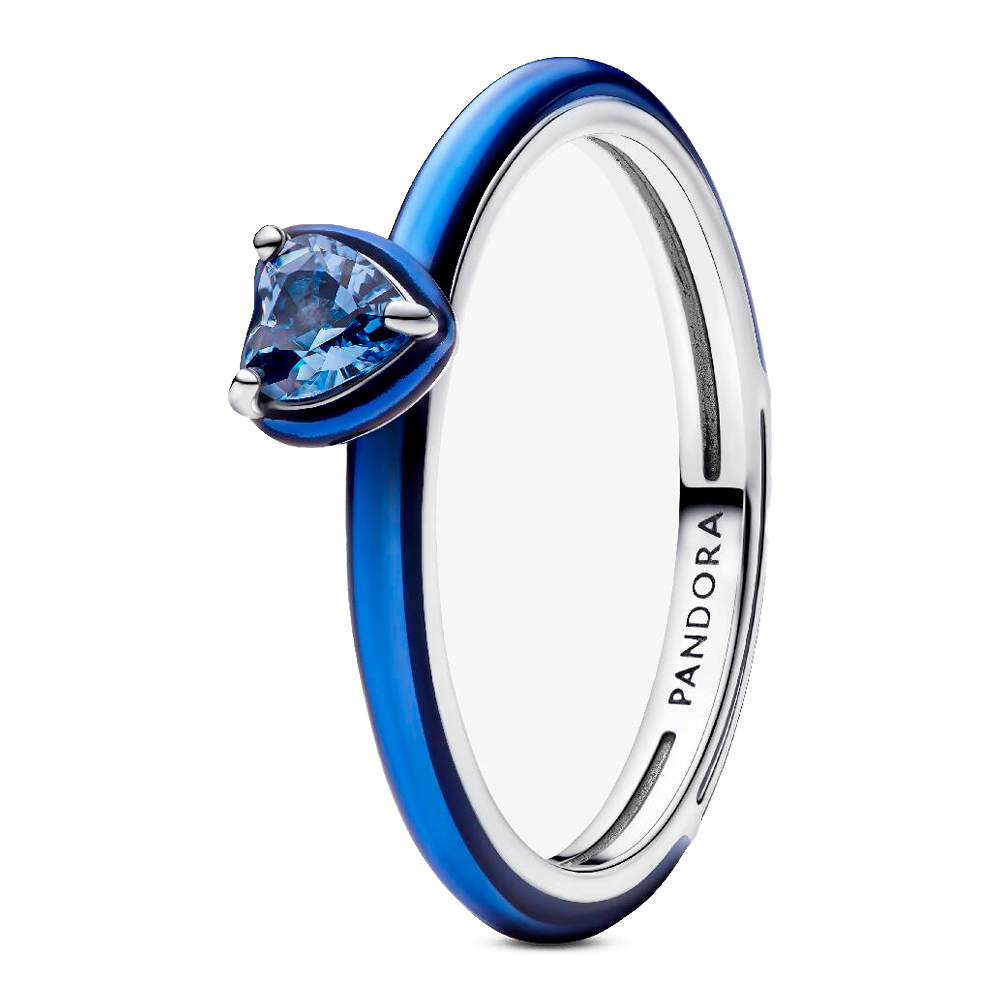 Pandora Blue Rings Chakra Heart Ring 193088C03
