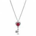 Elevated Heart Key Necklace 394392C01