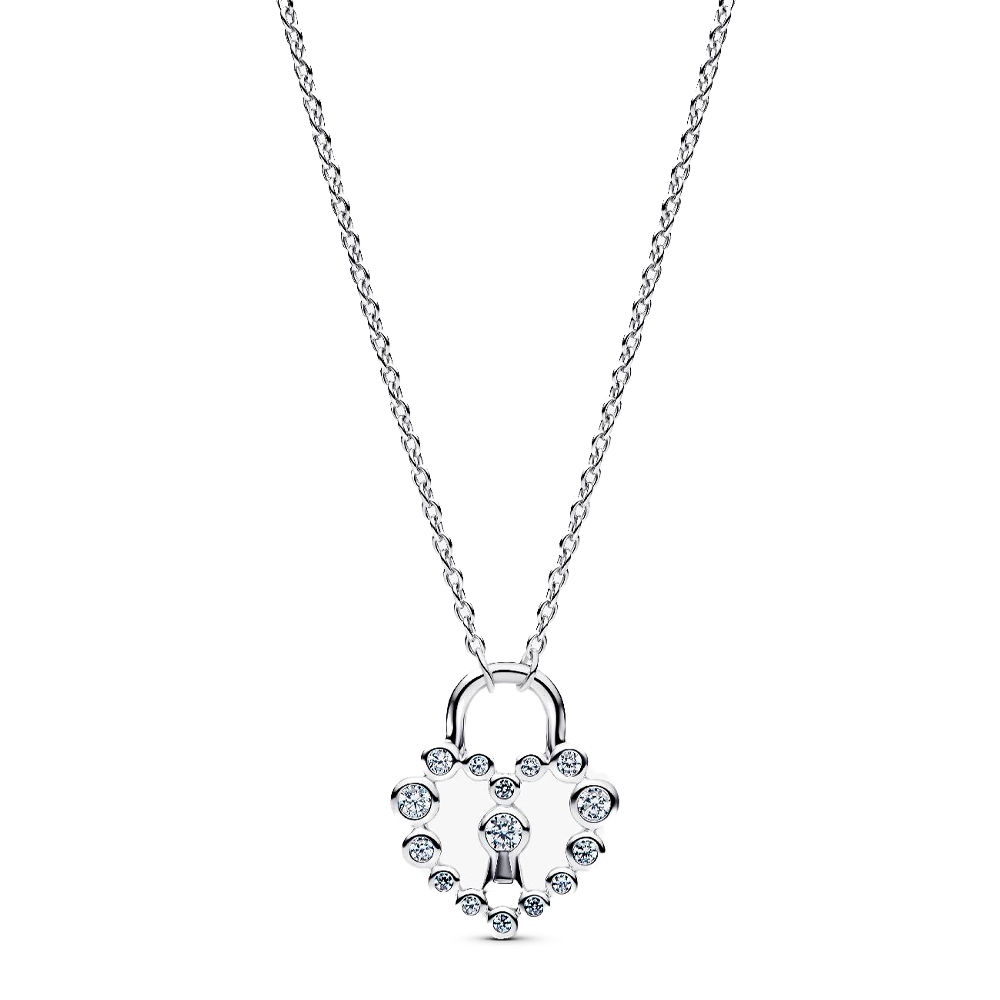 Pandora Collar Candado Corazón Brillante 394416C01