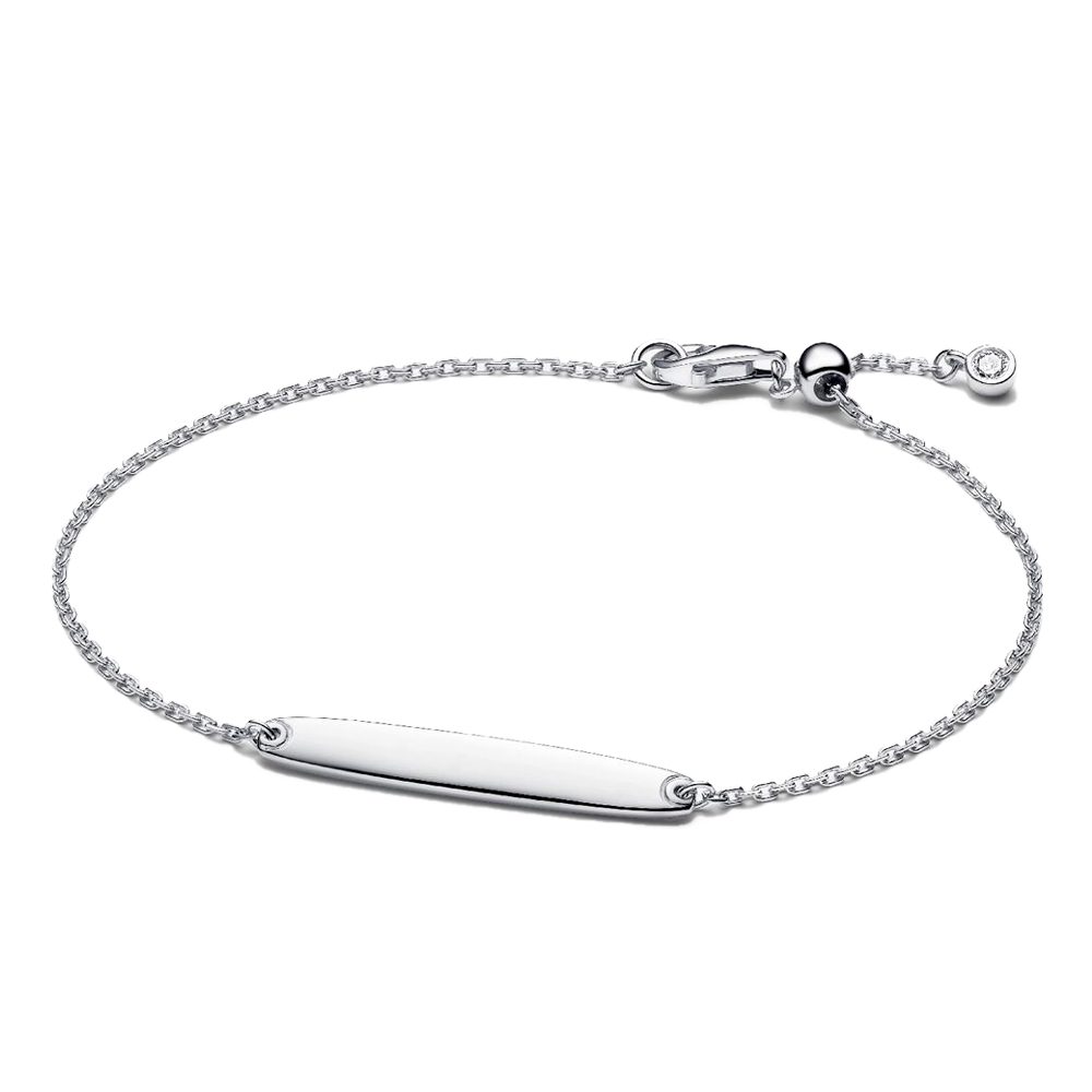 Pandora Silver Bracelets Engravable Bar Chain Bracelet Sterling 594010C01