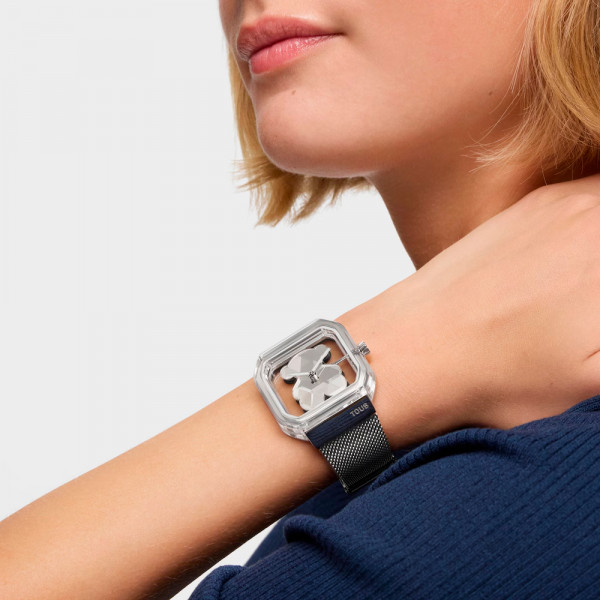 reloj-analogico-con-brazalete-de-acero-d-bear-party