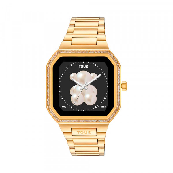 b-connect-smartwatch-mit-goldfarbenem-stahlarmband-und-zirkonia