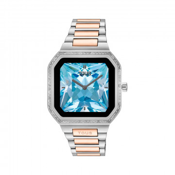 montre-connectee-b-connect-avec-bracelet-en-acier-acier-or-rose-et-zircone-cubique