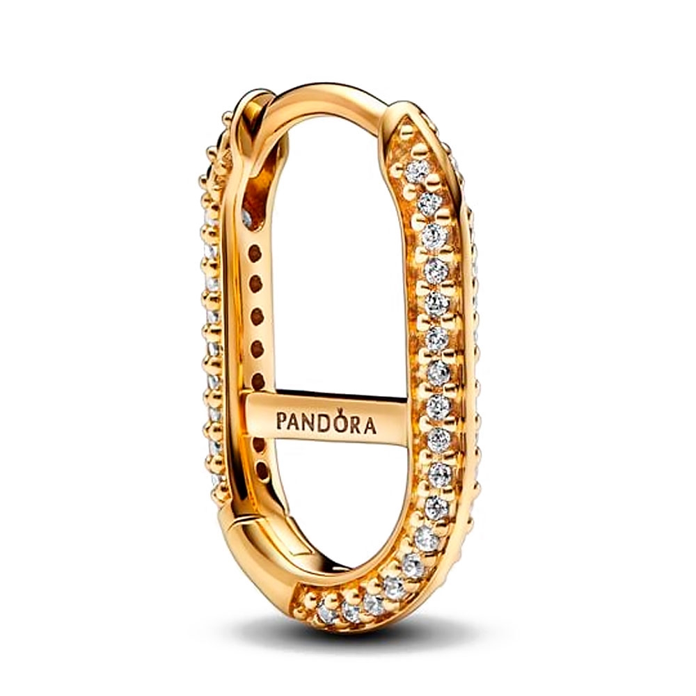 Pandora Gold Earrings Link Earring In Pavé Me 269682C01