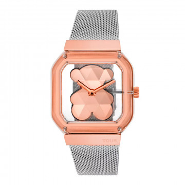 d-bear-party-analog-watch-with-steel-and-rose-gold-bracelet