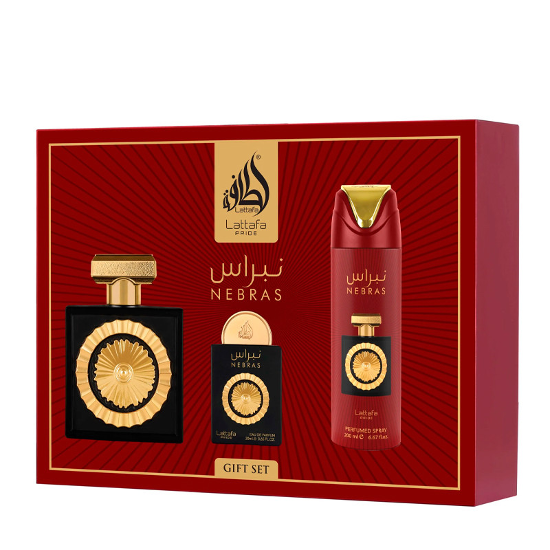 Lattafa Women's Red/Orange/Amber Nebras Eau De Parfum Set - 100Ml Eau De Parfum Perfumes