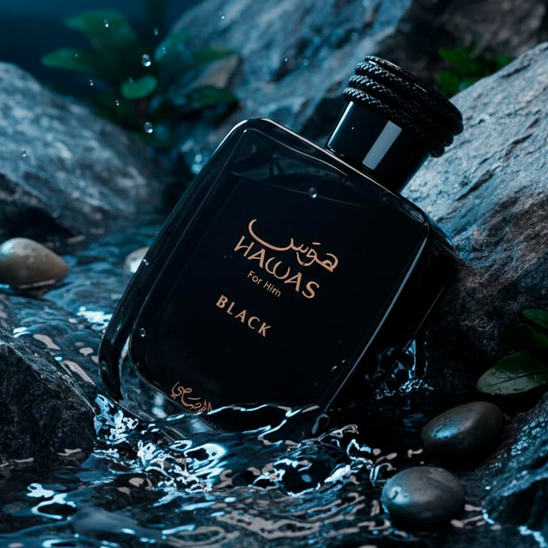 Rasasi Hawas Black for Men - Spray EDP de 95.8 g – imagen 2