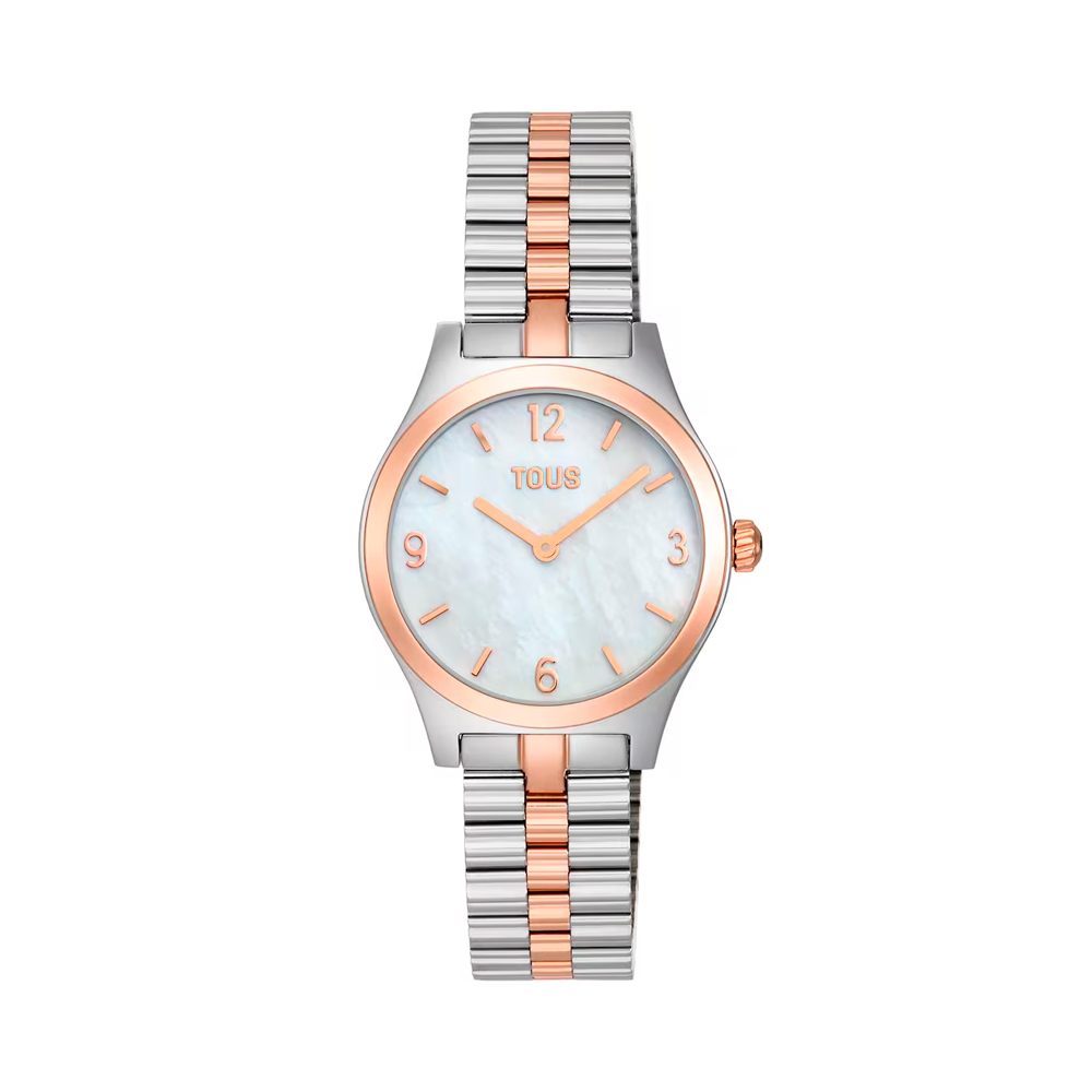 Tous Reloj analógico con brazalete de acero y esfera de nácar EPIC ICON