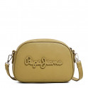 Faux leather shoulder bag with logo