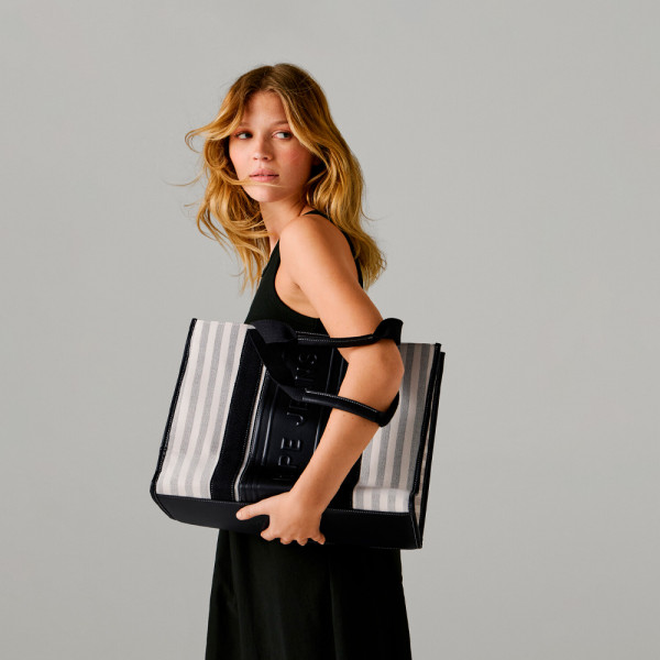 gestreifte-einkaufstasche