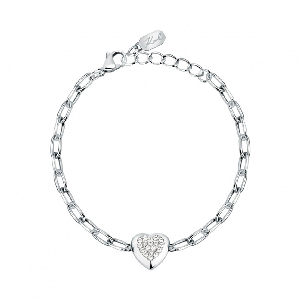 Karl Lagerfeld Black Bracelets Bracelet With Pave Pendant