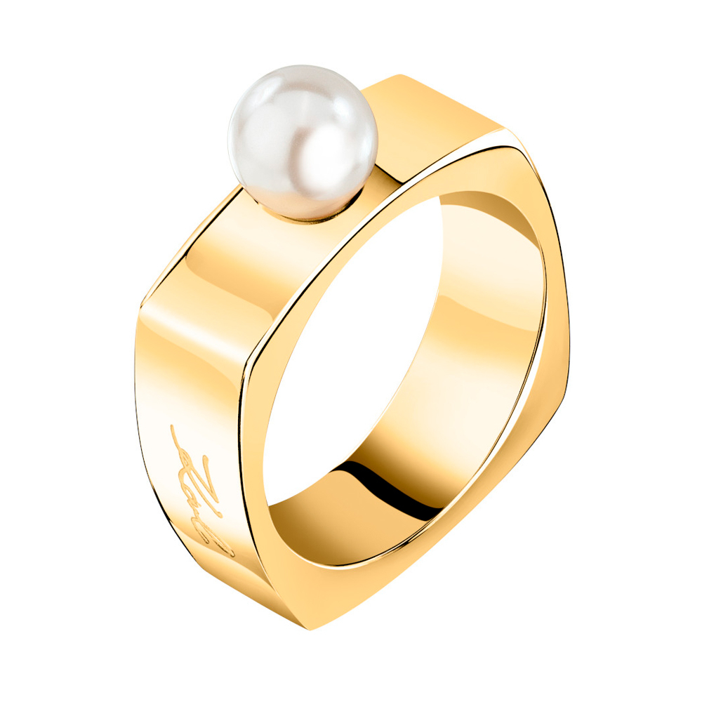 Karl Lagerfeld Light Rings Signature Square Ring
