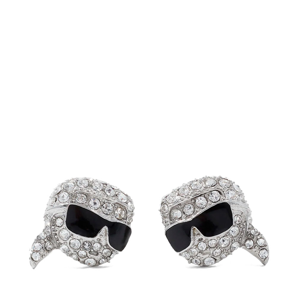 Karl Lagerfeld Ohrringe Karl Ikon Pavé-Anhänger-Ohrringe
