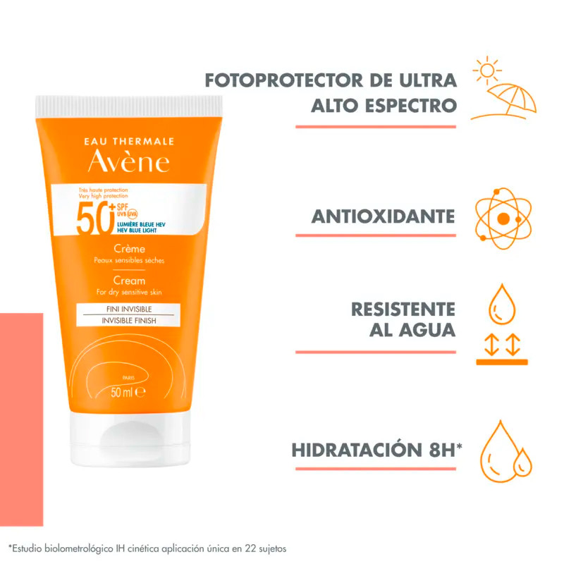 Avène Protector Solar Crema SPF50 50ml – imagen 4