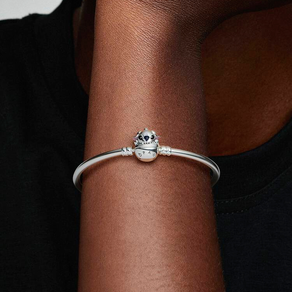 Pandora Moments Rigid Bracelet with Stitch Bite Clasp by Disney