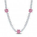 Collar Tenis Flor Rosa 394561C01