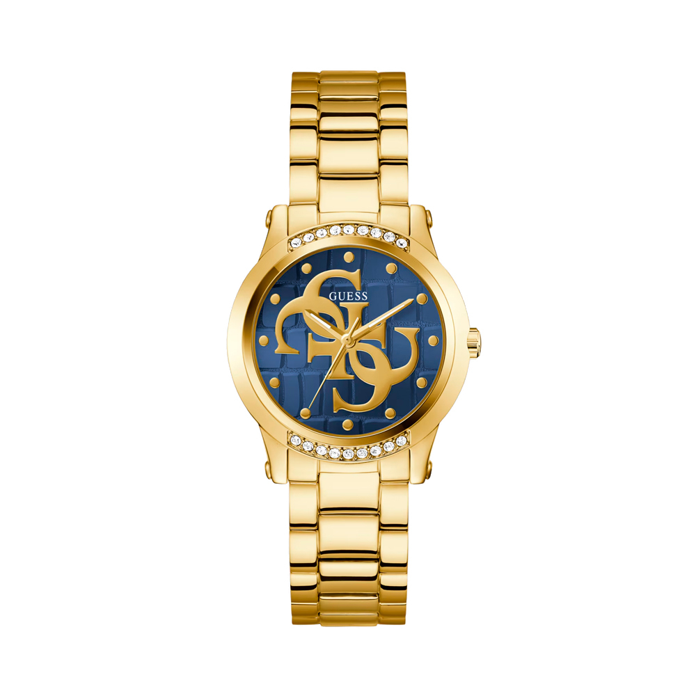 Guess Women's Gold/Blue Watches Analog Watch With 4G Logo 36 Mm Gw0861l6