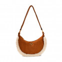 Amita hobo in genuine suede leather