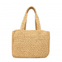 Sac cabas en raphia tress&eacute;