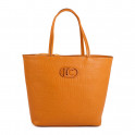 Borsa shopper destrutturata con cuciture monogramma