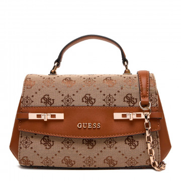 melinda-logo-top-handle-flap-bag